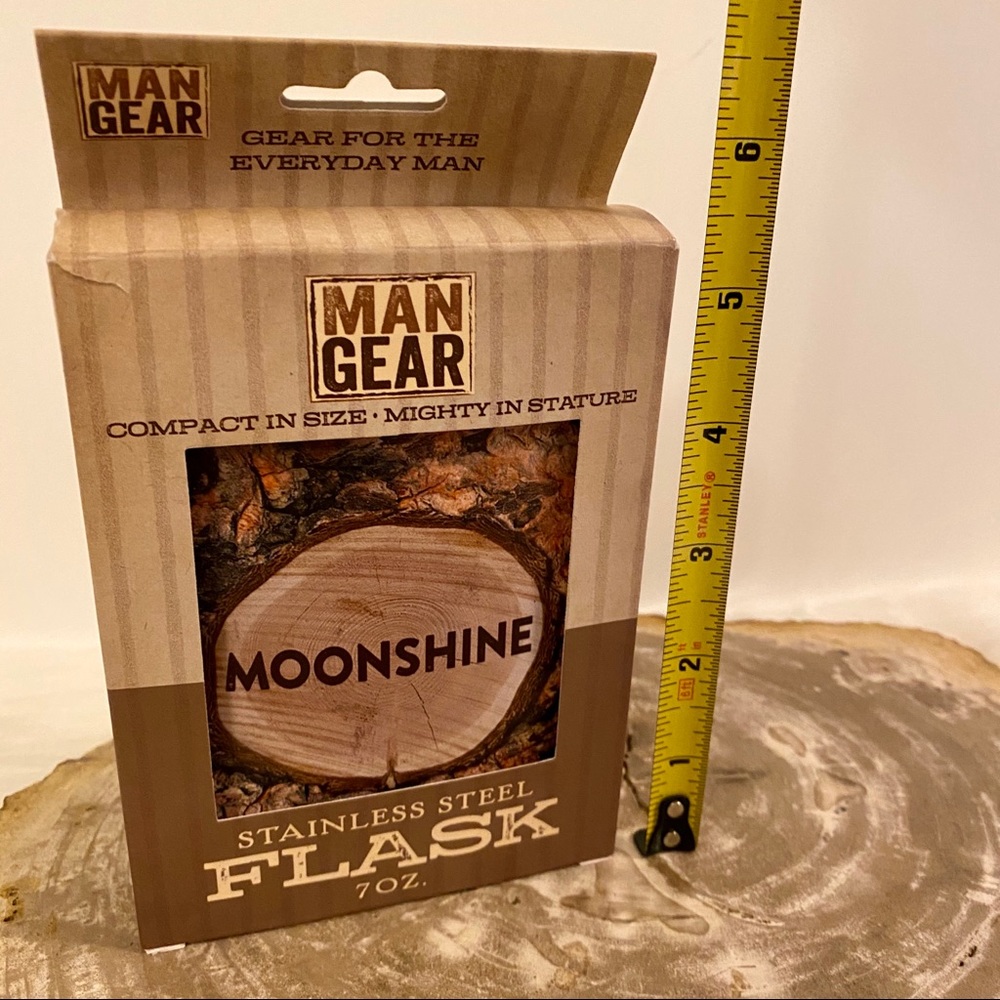 Man Gear 7oz. Stainless Steel Flask Moonshine